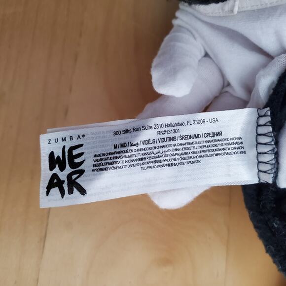 Zumba Wear Instructor Varsity Jacket Black Choose Happiness Flamingo Size Medium - Picture 8 of 10